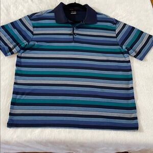 Tiger Woods Men's Striped Polo Shirt .
